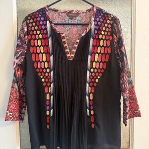 Ranna Gill mulitcolored peasant top for Anthropologie | M